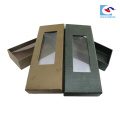 wholesale new design necktie gift paper packaging box with pvc window